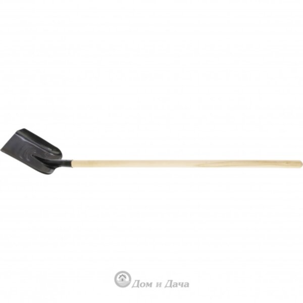 Лопата совковая, 230 x 280 x 1400 мм, деревянный черенок Россия
