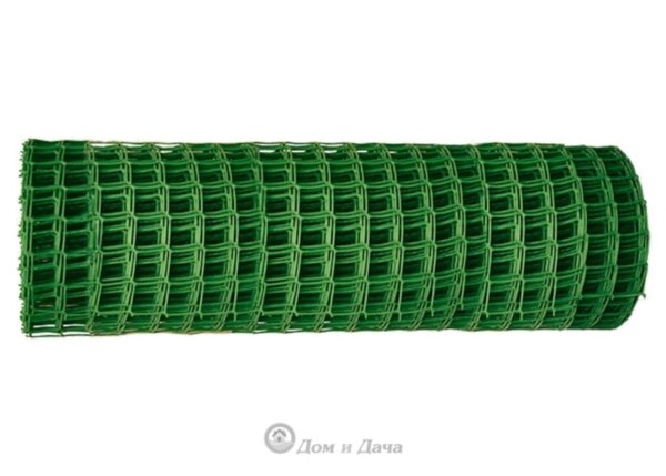 Решетка заборная в рулоне, 1,3х20 м, ячейка 70х55 мм, пластиковая, зеленая Россия